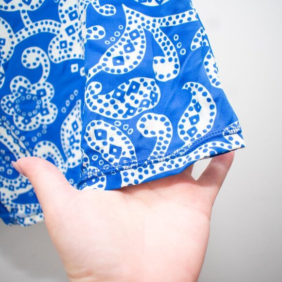 EUC! Boden Blue and White Swim Coverup with Long Sleeves - Picture 2 of 7